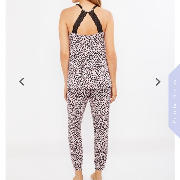 Jessica Simpson Leopard Nursing Pajama Set S - Picture 3 of 4